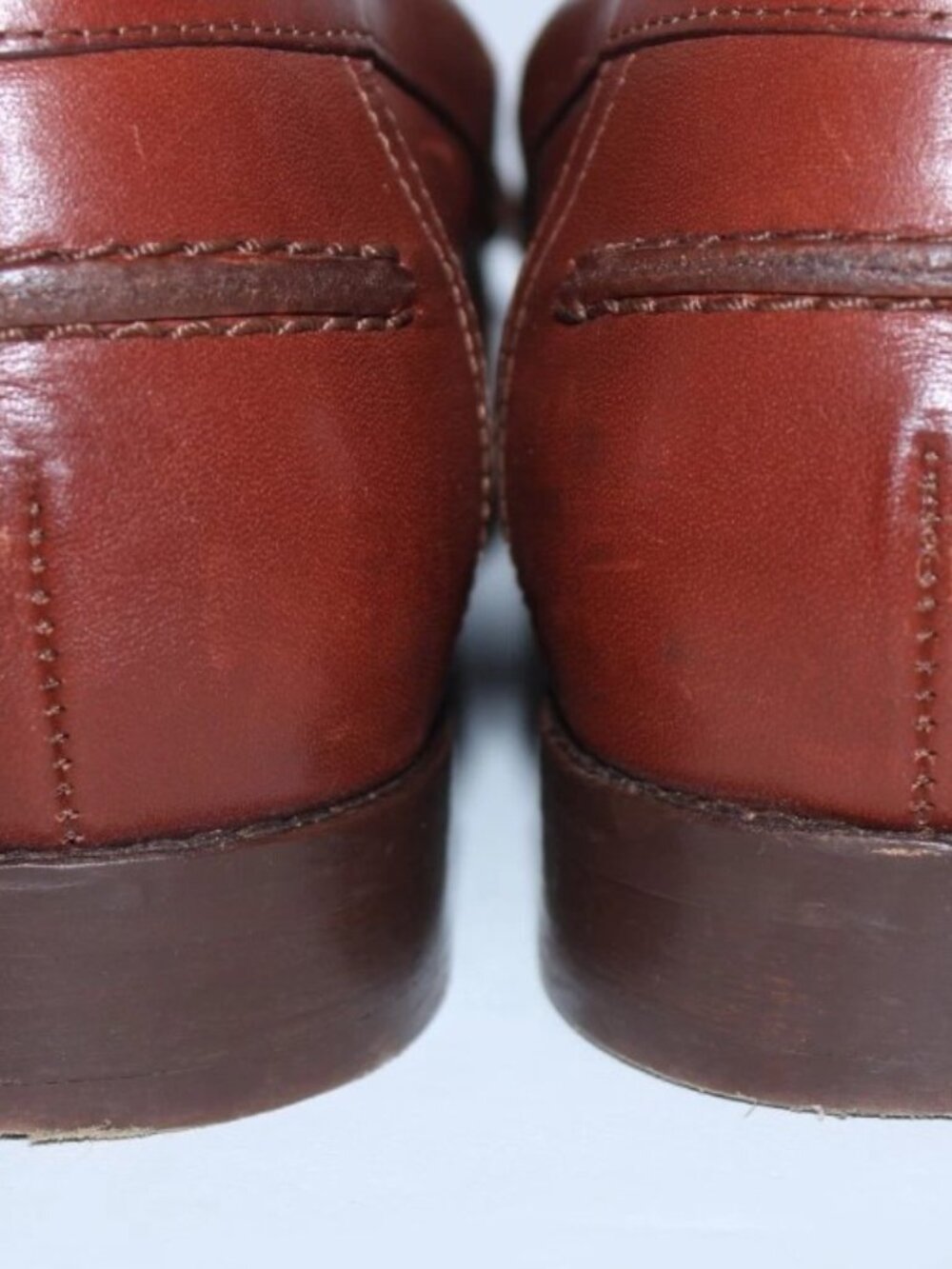 Sezane Women's Size 38/US 7 Brown Andrea Natural Heritage Leather Penny Loafers - Picture 7 of 11